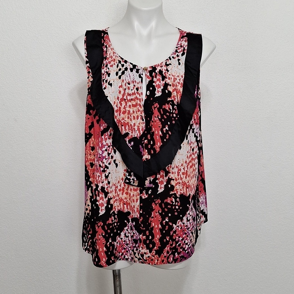 Worthington Multicolored Lightweight Versatile Career Wear Sleeveless Blouse XL